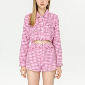 CIDER Lady In Pink Blazer Top Bottom Set